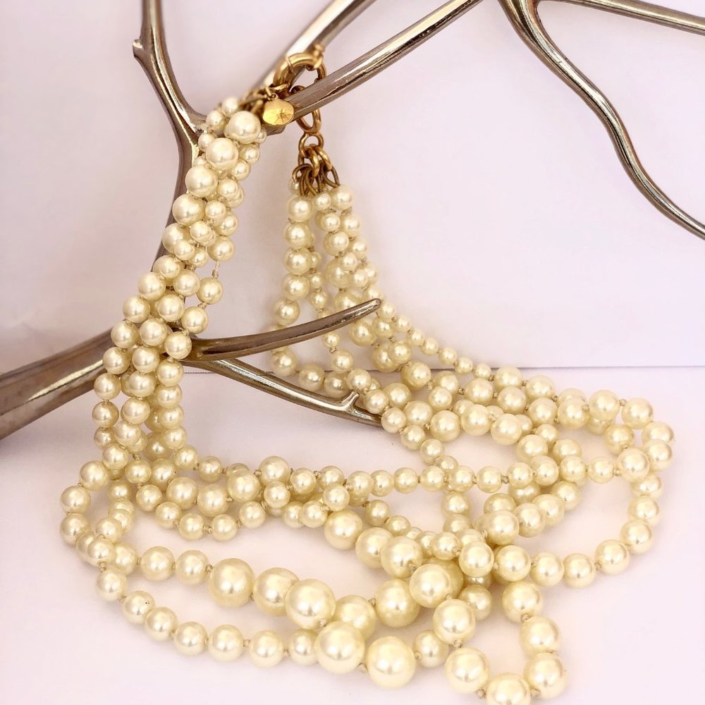 JCREW Five Strand Pearl Necklace - Great Condition
